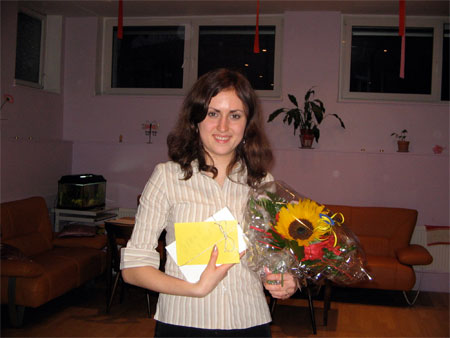 Praktikantin Lena Fleschner
